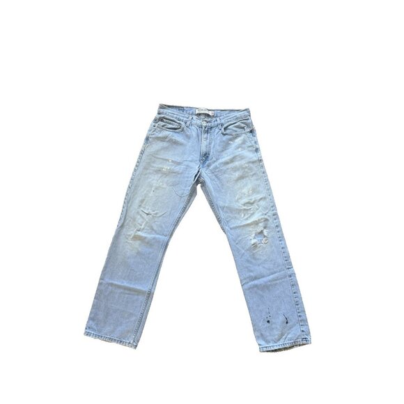 Vintage Levis Red Tab 505 Jeans Mens Actual 33X30 Blue Denim Straight Leg 90s - Picture 1 of 7